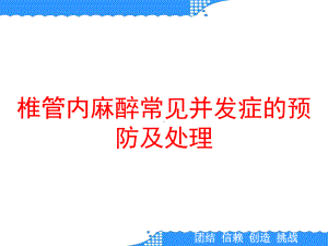 椎管内麻醉常见并发症的预防及处理课件.ppt