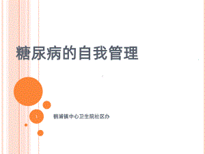 糖尿病的自我管理课件.ppt