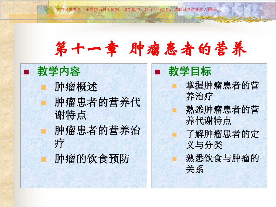 肿瘤患者的营养培训课件.ppt_第1页