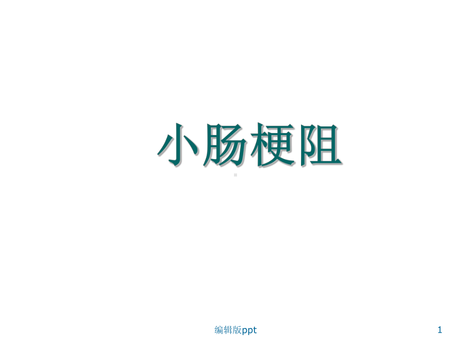 小肠梗阻PPT课件.ppt_第1页