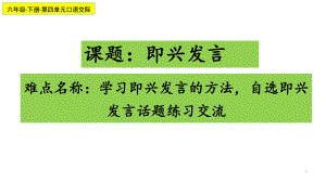 （部编版小学语文六年级下册）口语交际：即兴发言（课件）.pptx