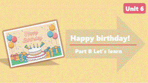 人教PEP版英语三年级上册-Unit 6 Happy birthday! B Let’s learn课件.pptx