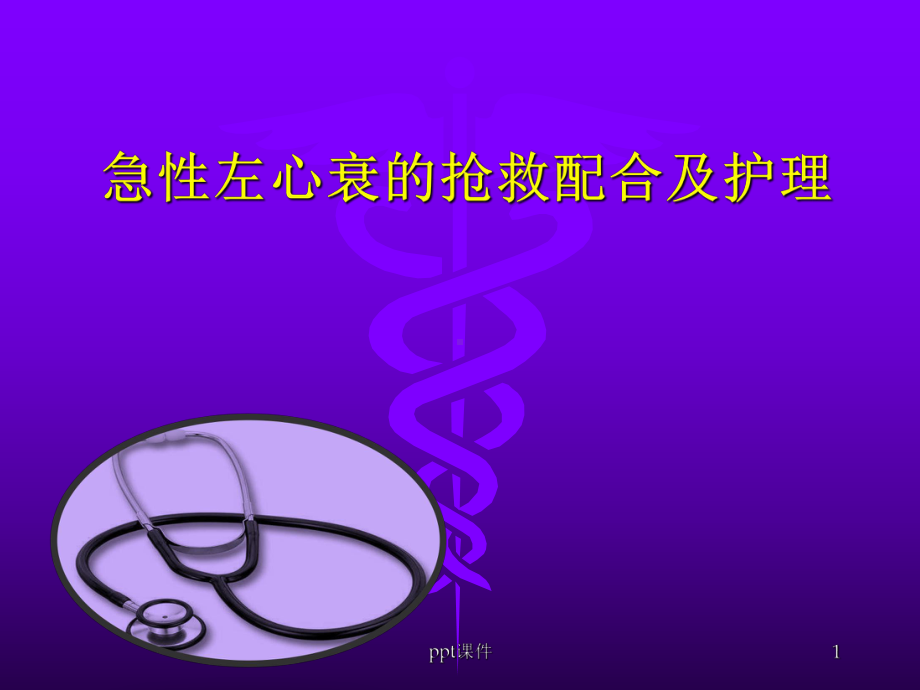 急性左心衰的抢救配合及护理-ppt课件.ppt_第1页