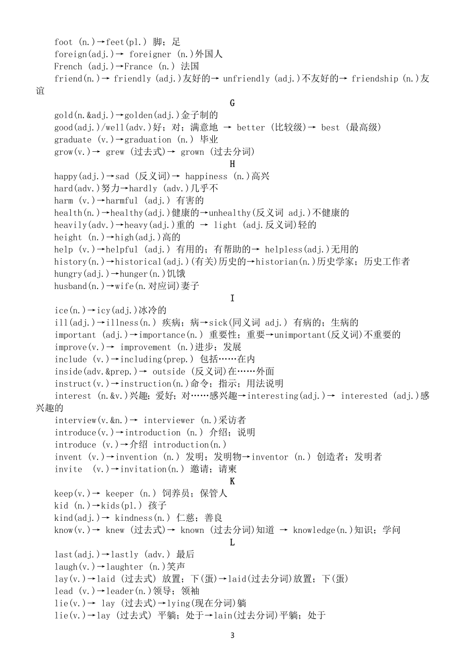 初中英语中考常考词汇汇总（按字母顺序编排）.docx_第3页