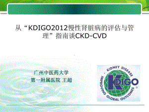 从KDIGO慢性肾脏病的评估与管理指南谈CKD-CVD课件.ppt