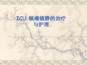 ICU-镇痛镇静的治疗与护理ppt演示课件.ppt