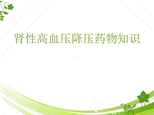 肾性高血压降压药物知识-ppt课件.ppt