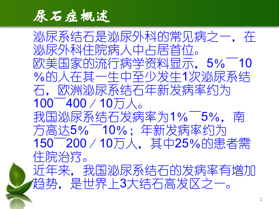 泌尿系结石的诊断及治疗PPT课件.ppt_第2页