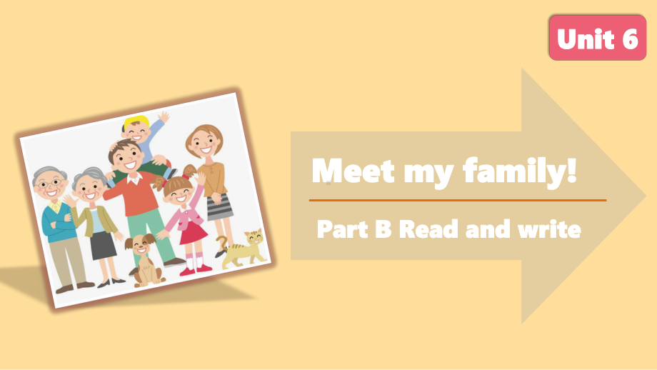 人教版PEP四年级英语上册-Unit 6 Meet my family! B Read and write课件.pptx_第1页