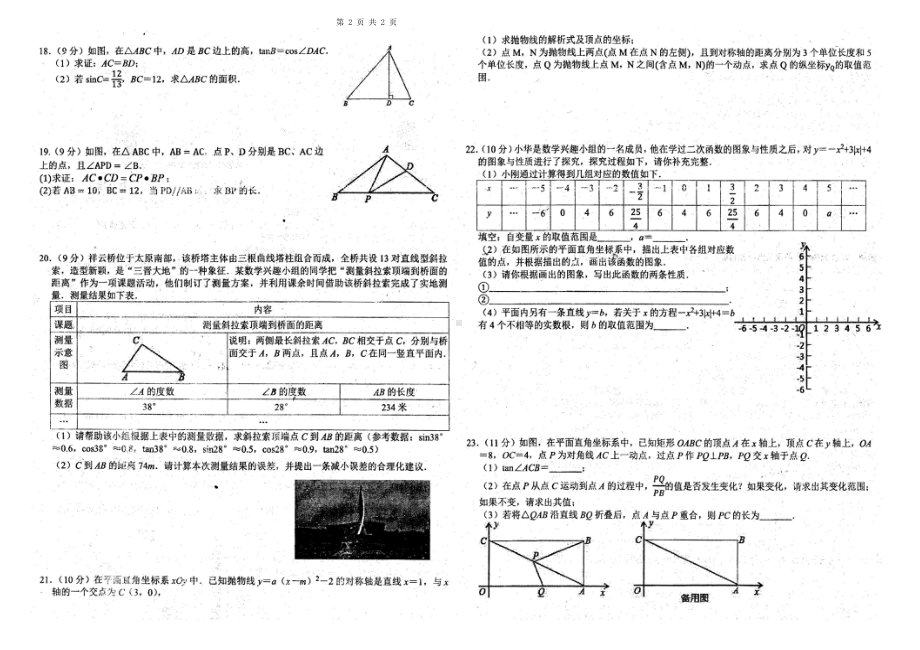 河南省南阳市第三 2020-2021 学年九年级上学期数学第二次月考试题.pdf_第2页