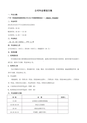 公司年会执行方案.doc