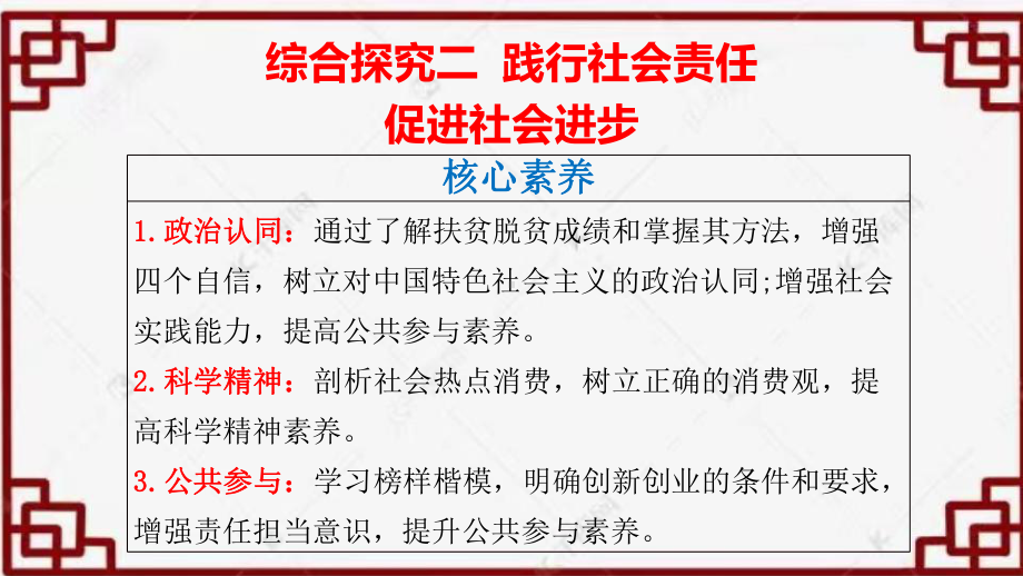 高中政治（新教材）统编版必修二：探究二 践行社会责任促进社会进步.ppt_第2页