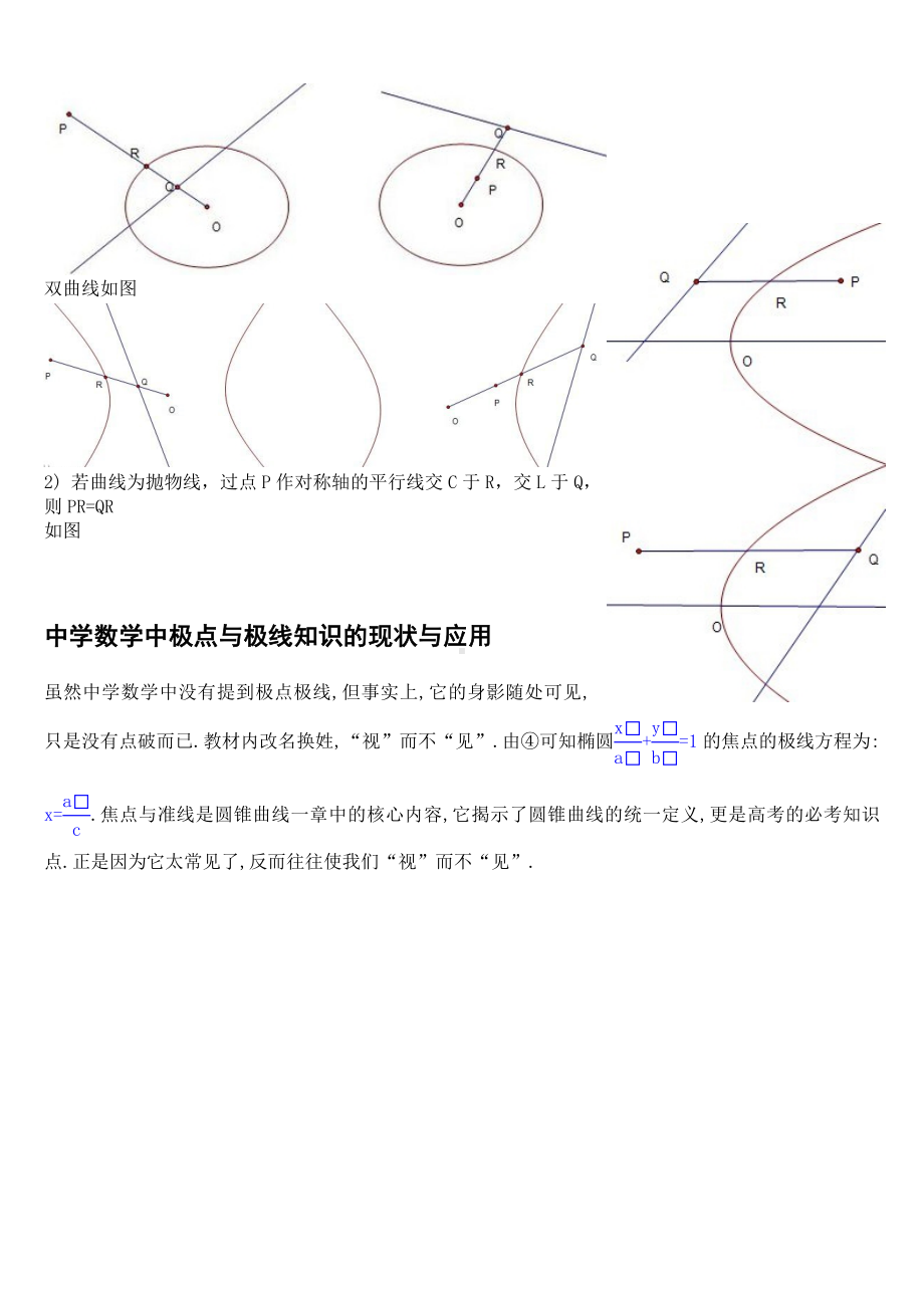 极点极线及高中圆锥曲线必备公式.doc_第3页