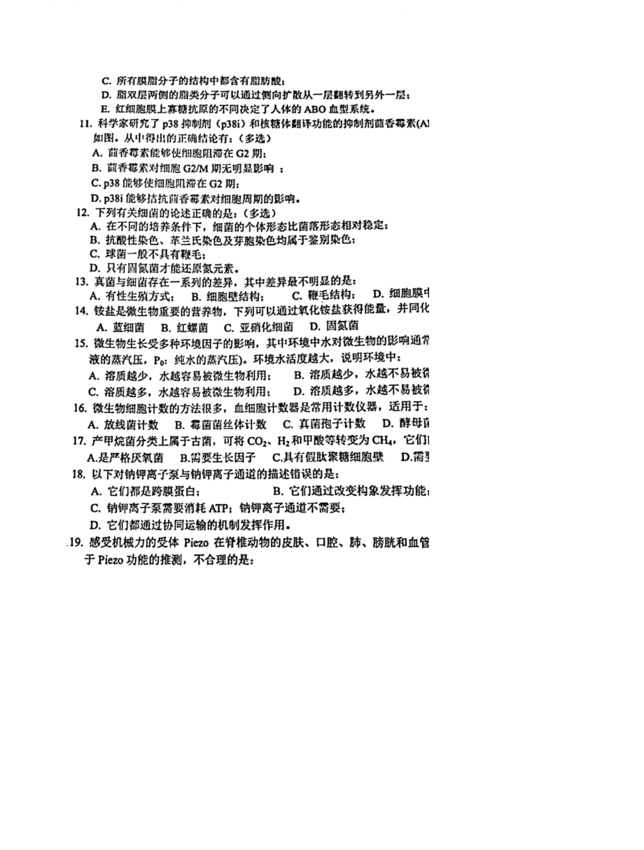 2022年全国生物联赛试卷 [去水印整理稿].doc_第2页