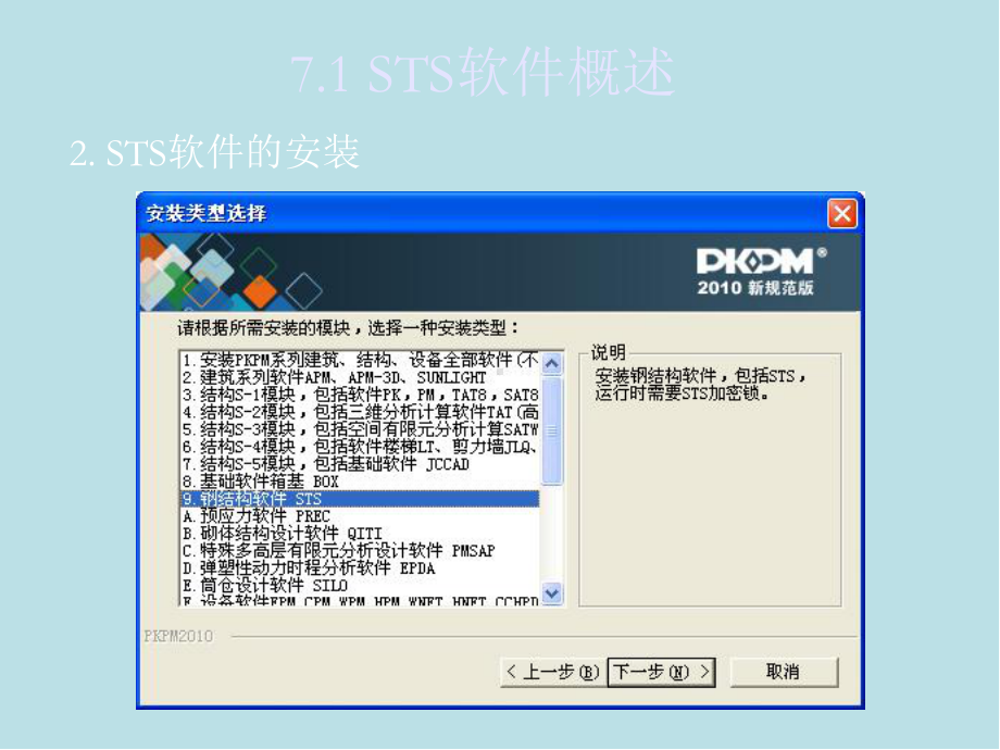 PKPM结构设计应用第7章-PKPM钢结构辅助设计软件STS课件.ppt_第2页