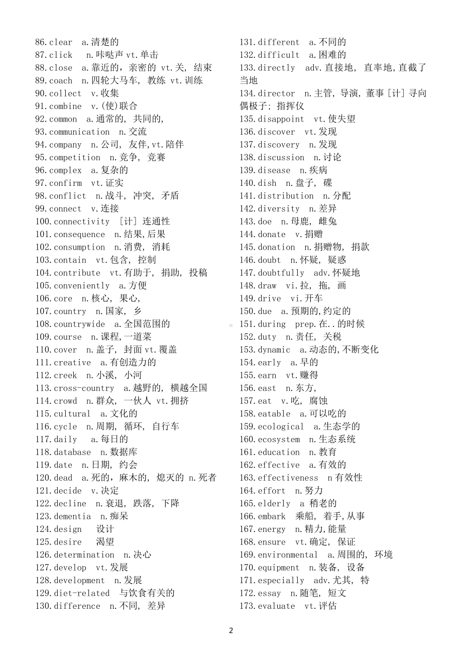 高中英语2022年新高考真题单词汇总（共592个）.docx_第2页