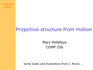 Projective-structure-from-motion从运动射影结构-PPT课件.ppt