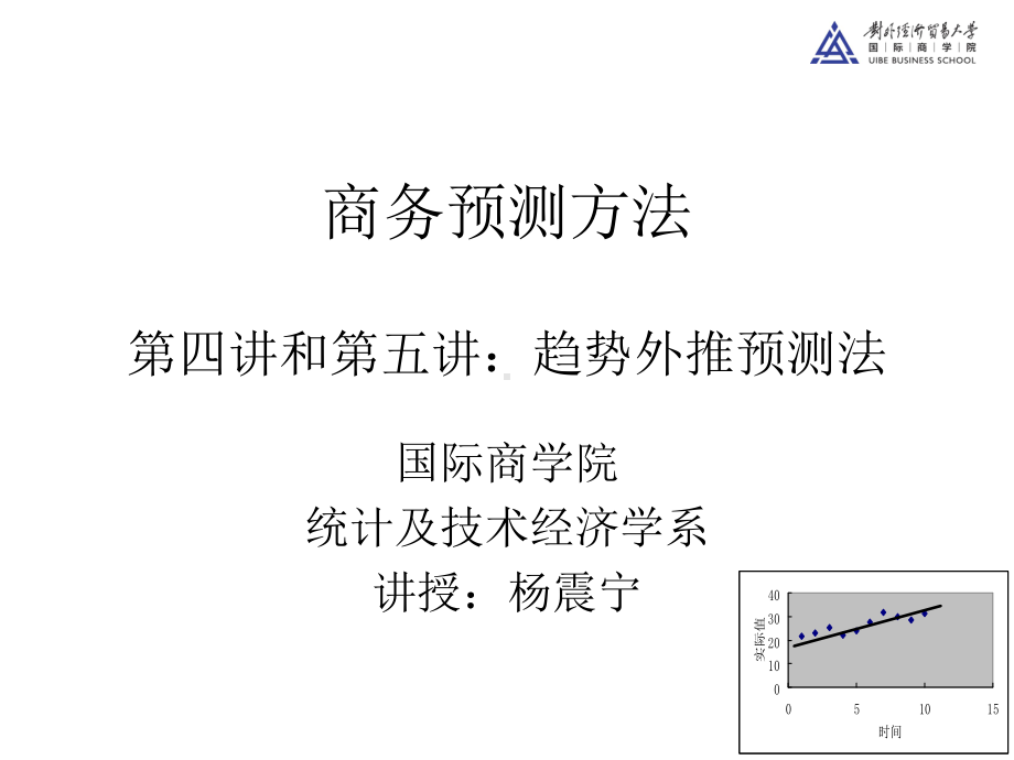 商务预测方法MBA：第四讲和第五讲趋势外推预测法-PPT精选课件.ppt_第1页