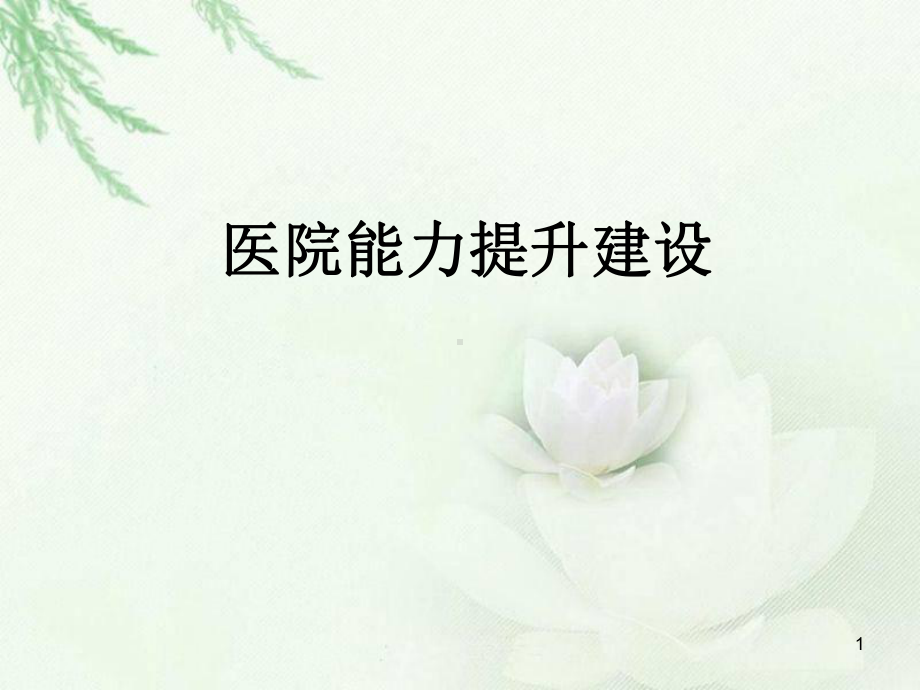 医院能力提升建设PPT幻灯片课件.ppt_第1页