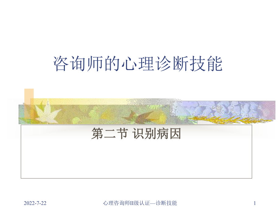 最新-桥口心理咨询师的诊断技能四-PPT精品课件.ppt_第1页