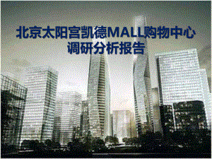 北京太阳宫凯德MALL购物中心调研分析报告课件.pptx