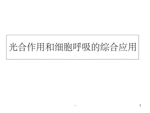 光合作用和细胞呼吸综合应用-ppt课件.ppt