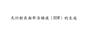 光学-无衍射表面布洛赫波(BSW)的生成课件.pptx