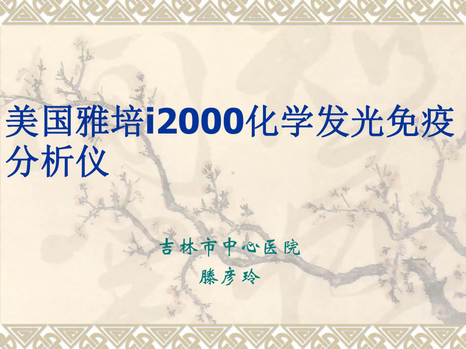 全自动化学发光免疫分析仪运行原理36页PPT课件.ppt_第1页