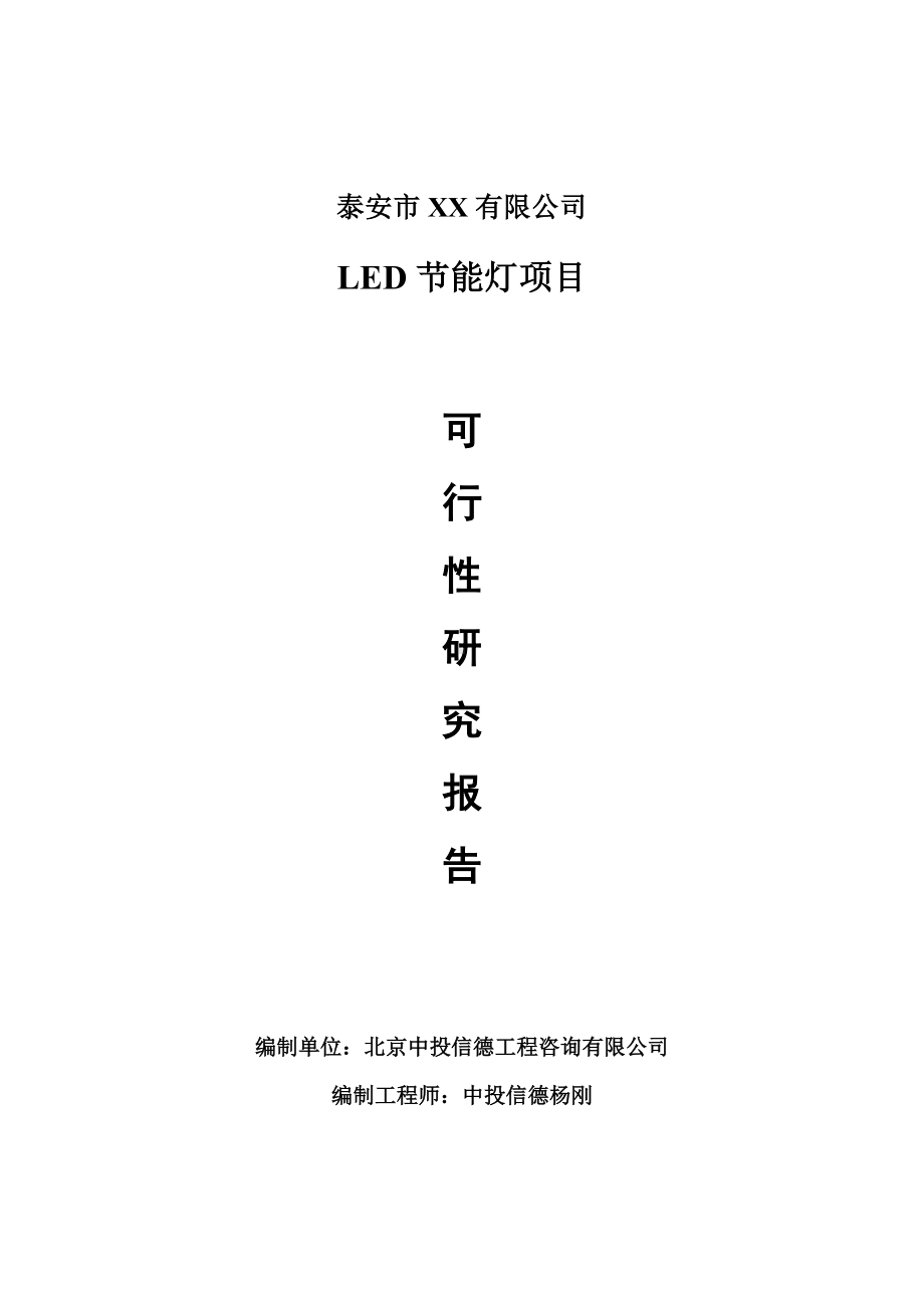 LED节能灯生产项目可行性研究报告建议书.doc_第1页