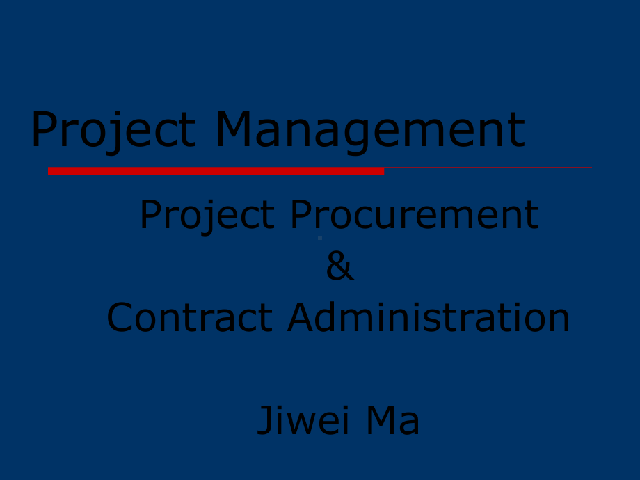 工程项目管理-英文课件-ProjectProcurement.ppt.ppt_第1页