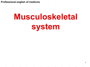 基医专外学-Musculoskeletal-system1-精品ppt课件.ppt