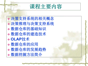 数据仓库和决策支持系统课件.ppt