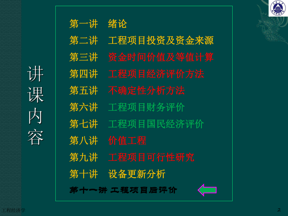 工程经济学第11讲-工程项目后评价课件.ppt_第2页