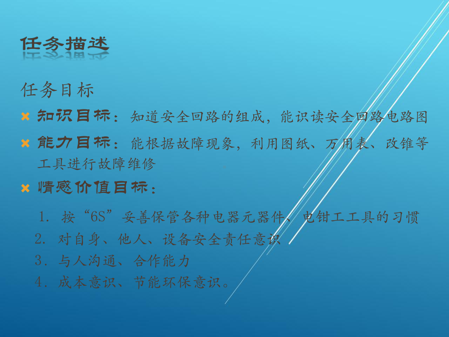 按照总体设计任务6-1安全回路故障的维修课件.pptx_第2页