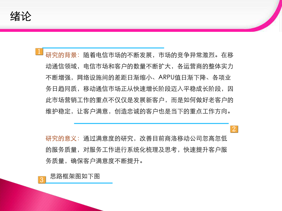 商洛移动公司客户满意度分析及提升的策略的研究19-PPT精选ppt课件.ppt_第3页