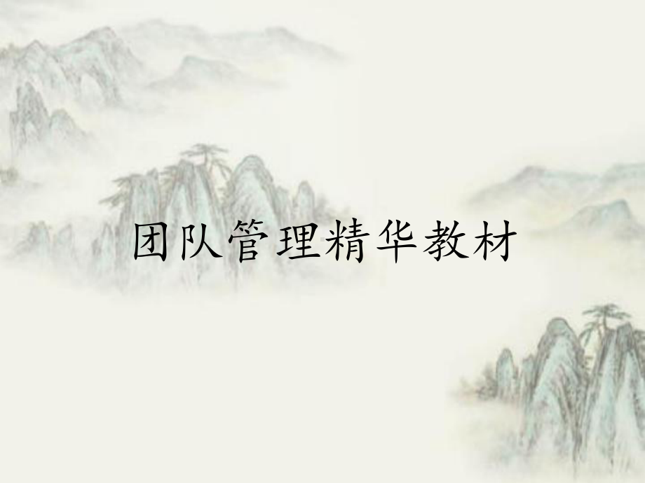 团队管理精华教材课件.ppt_第1页