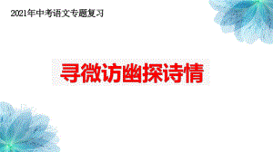 中考语文专题复习《诗歌鉴赏之主旨情感把握》公开课课件.pptx