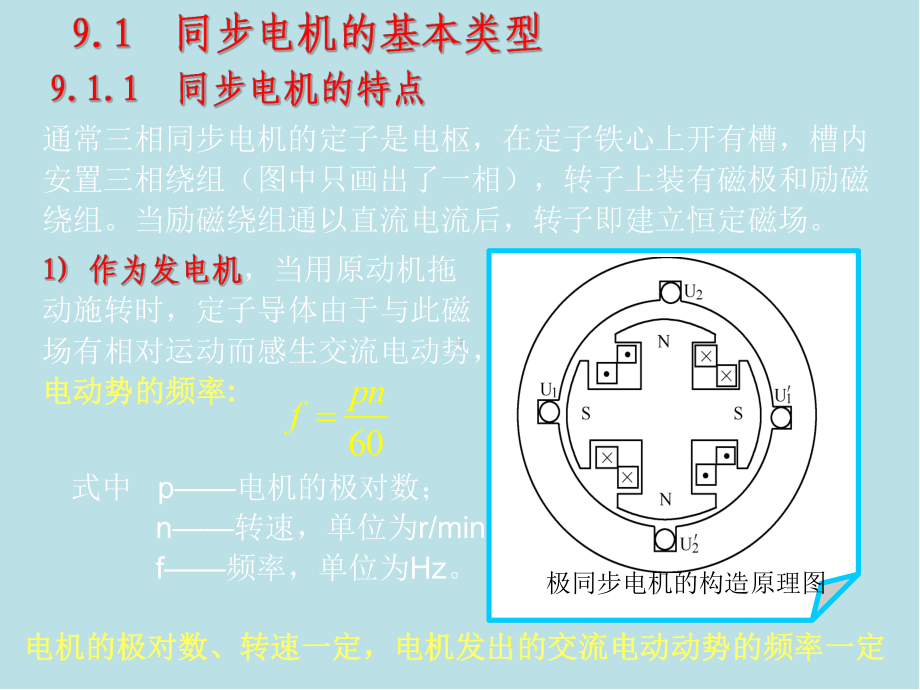 电机及电力拖动第09章-同步电机的基本类型和基本结构课件.ppt_第2页