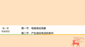 章电磁感应第一节电磁感应现象第二节产生感应电流的条件课件粤教版选修.ppt