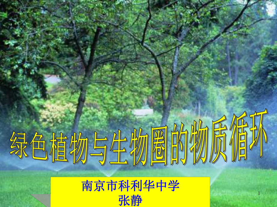 绿色植物与生物圈的物质循环-PPT课件.ppt_第1页