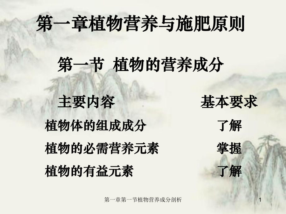 第一章第一节植物营养成分剖析课件.ppt_第1页