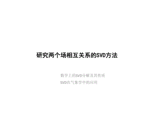 研究两个场相互关系的SVD方法课件.pptx