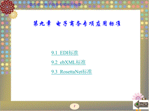 电子商务基础与应用(西电版)第9章-电子商务专项应用标准课件.ppt