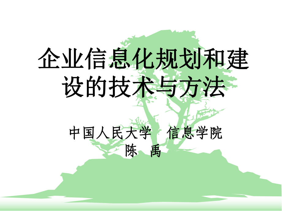 企业信息化规划和建设的技术与方法课件.ppt_第1页