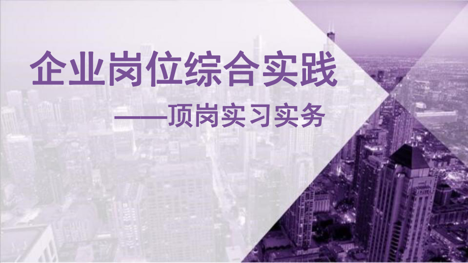 企业岗位综合实践：顶岗实习计划.pptx_第1页