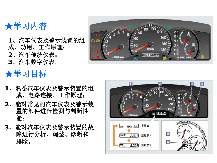 汽车电气设备与维修项目5-汽车仪表及警示装置课件.ppt_第1页