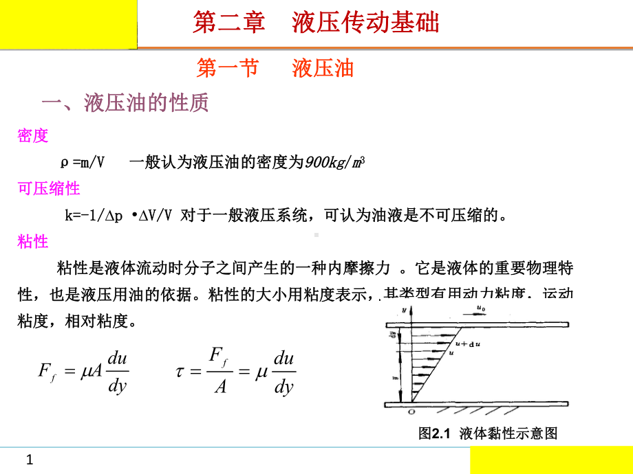 电子教案与课件：液压与气压传动(化工第三版)-第2章-液压传动基础.ppt_第1页