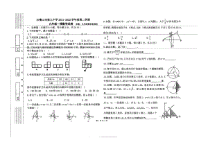 宁夏石嘴山市第九 2021-2022学年九年级下学期期中（一模）数学试卷.pdf