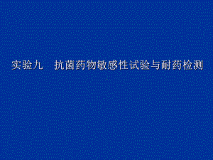 抗菌药物敏感性试验与耐药检测ppt--生物技术实验教学中心课件.ppt