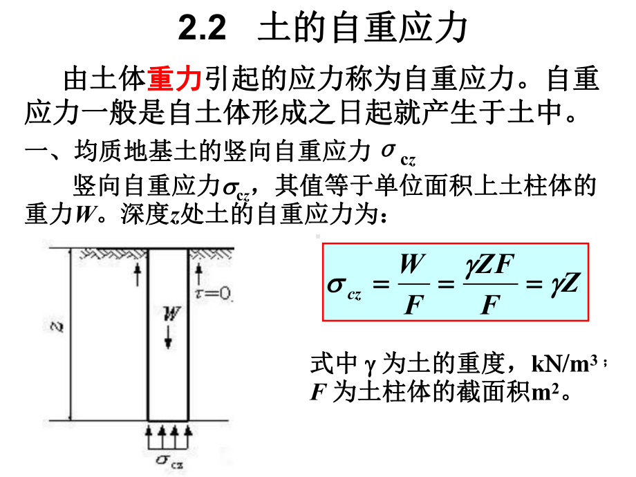 均质土的自重应力成层地基土的自重应力地基土通常为成层土课件.ppt_第2页